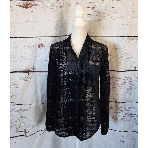 Paige Linara Burnout Velvet Top Size XS NWT - Picture 2 of 7